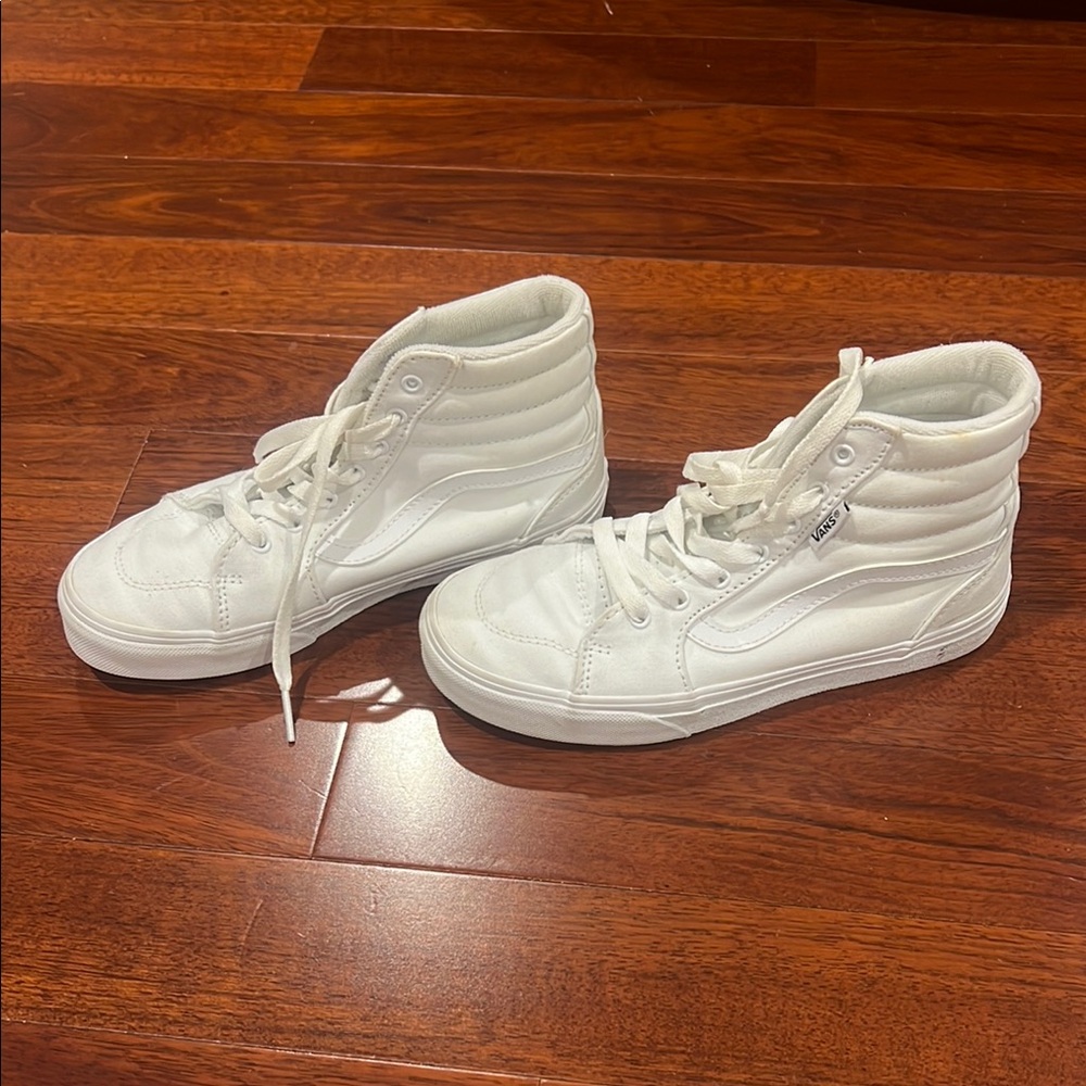 Vans Kids White High-Top Sneakers - Picture 2 of 5